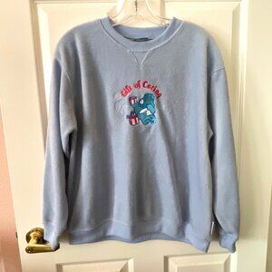 Care Bears Fleece Pullover Long Sleeve Shirt Top Christmas Holiday Blue …